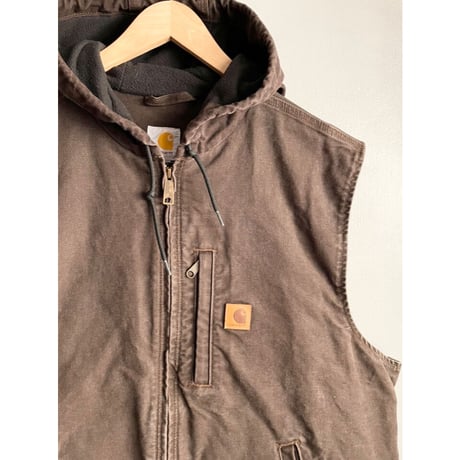 00s carhartt DUCK VEST HOODIE Size XXL