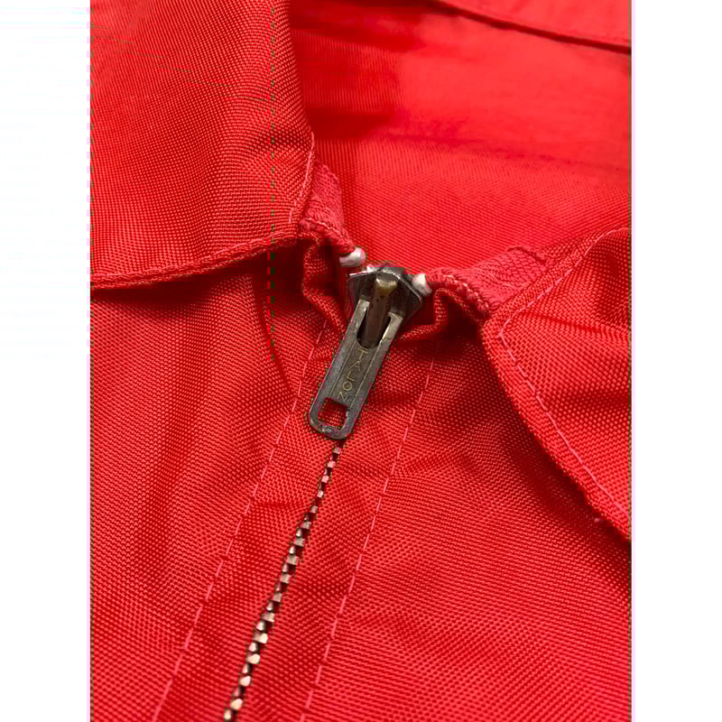 70s CHAMPION PLUGS ナイロン レーシングジャケットレッド L Champion チャンピオン 70s レーシングジャケット ブルゾン ジップ