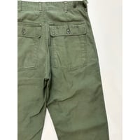 60s US ARMY "EARLY MODEL" OG-107 COTTON SATEEN BAKER PANTS Size W32L33→W31L31