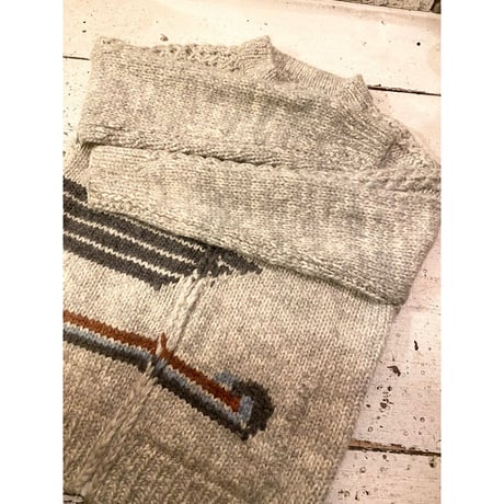 80s LONG HOUSE COWICHAN SWEATER Size L