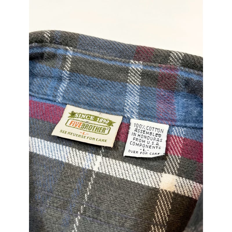 90s FIVE BROTHER FLANNEL SHIRT Size L | KORDS