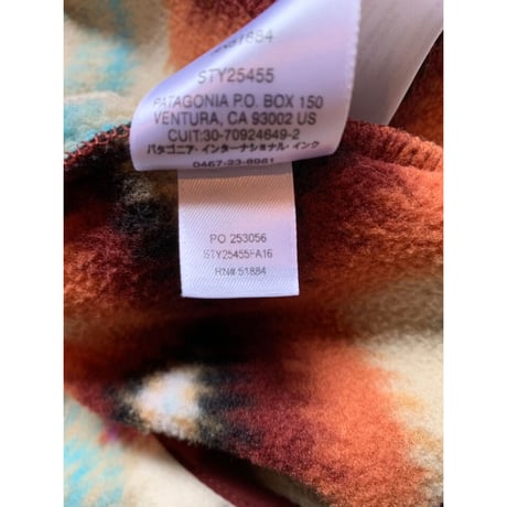 FA16s  Patagonia ネイティブ柄 SNAP T PULLOVER Size  MEN'S  S