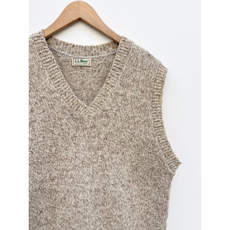 80s L.L.Bean WOOL KNIT VEST Size L程