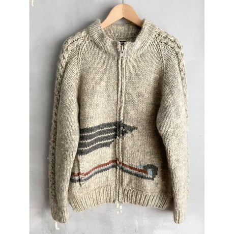 80s LONG HOUSE COWICHAN SWEATER Size L