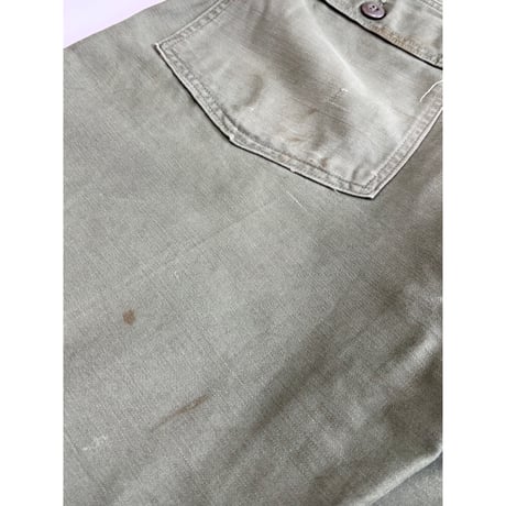 60s US ARMY OG-107 COTTON SATEEN BAKER PANTS Size W32L31→W31.5L29