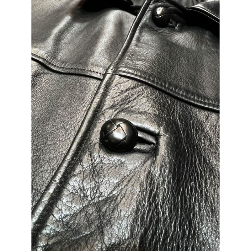 80s ARROW LEATHER CARCOAT Size L | KORDS 80s ARROW LEATHER CARCOAT Size L | KORDS