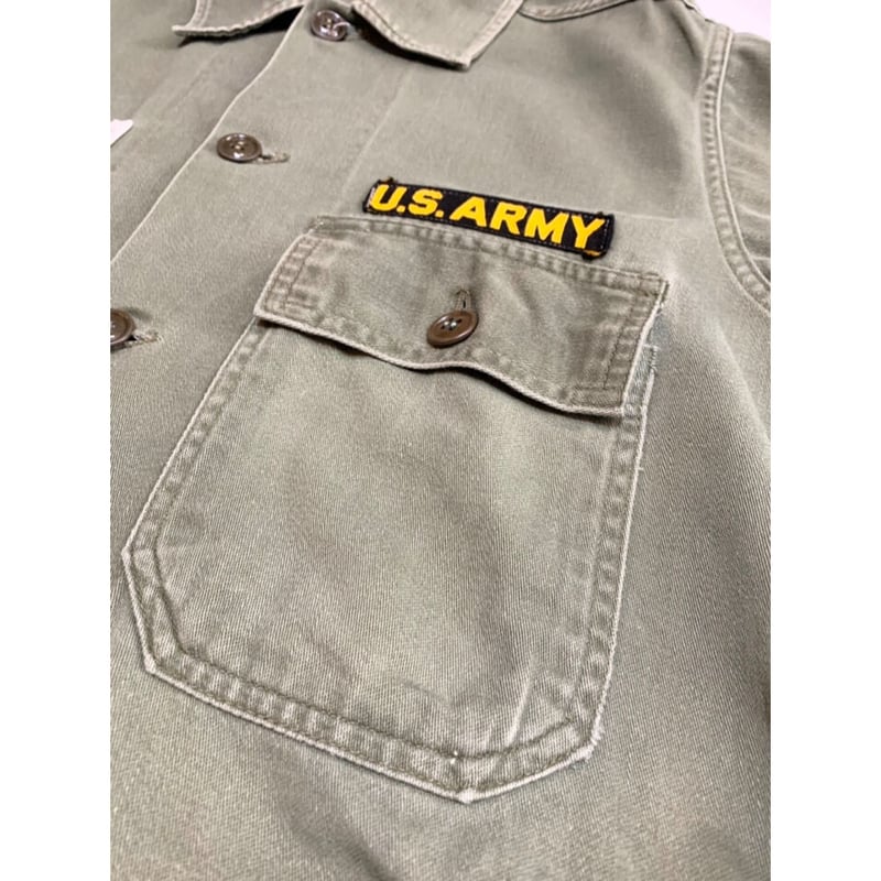US ARMY ＯＧ107 ユーティリティシャツ　50s 1950s US.ARMY OG107 ユーティリティシャツ 1st初期 実寸M
