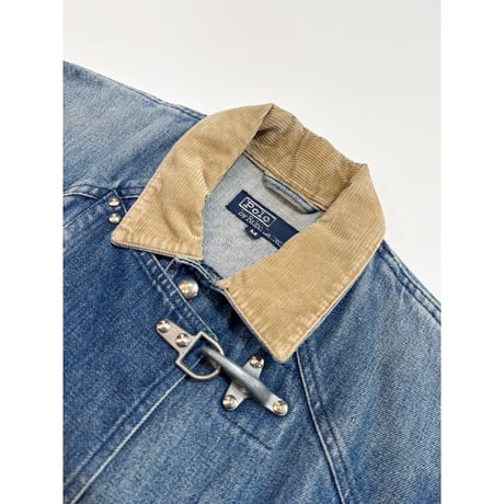 90s Ralph Lauren DENIM FIREMAN COAT Size M