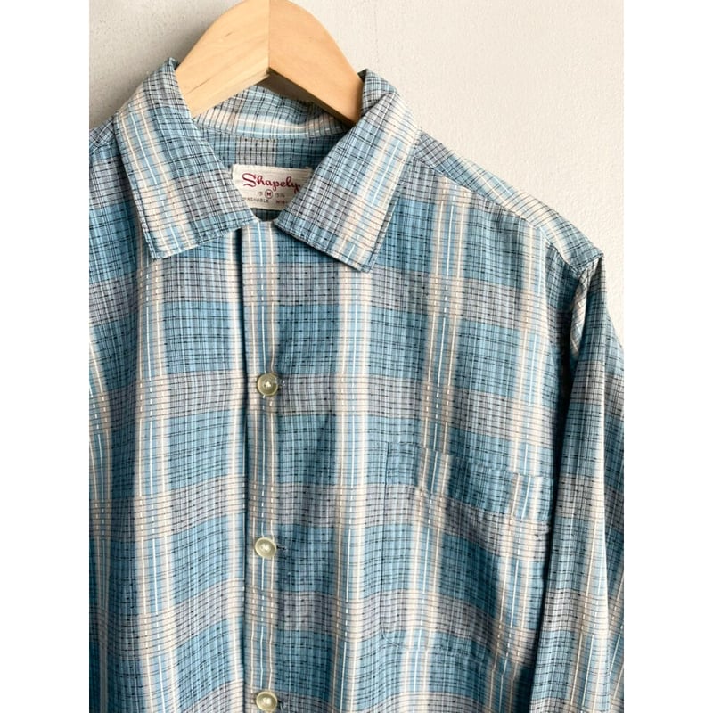 60s Shapely OPEN COLLAR SHIRT Size M | KORDS
