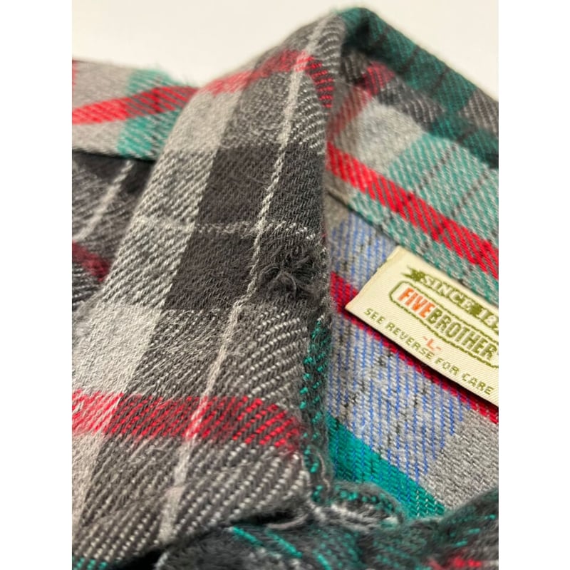 90s FIVE BROTHER FLANNEL SHIRT Size L | KORDS