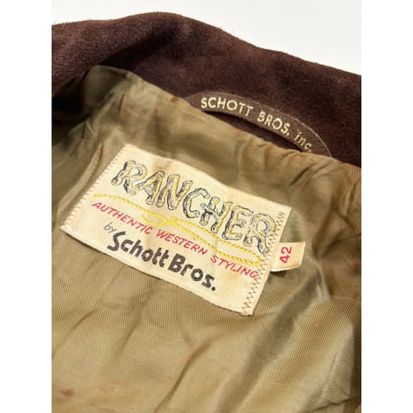 70〜80s Schott SUEDE TRACKER JACKET Size 42