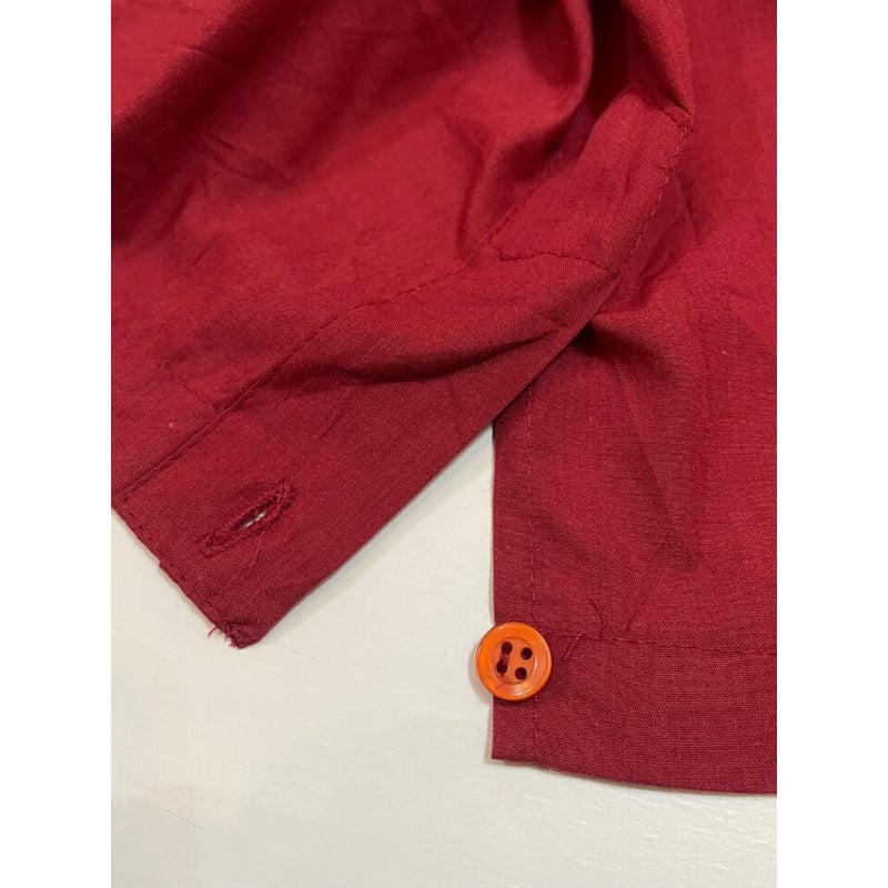 70s ROMANI キューバ オープンカラー シャツ 70s ROMANI キューバシャツ size:s | Hot Dawgs VINTAGE