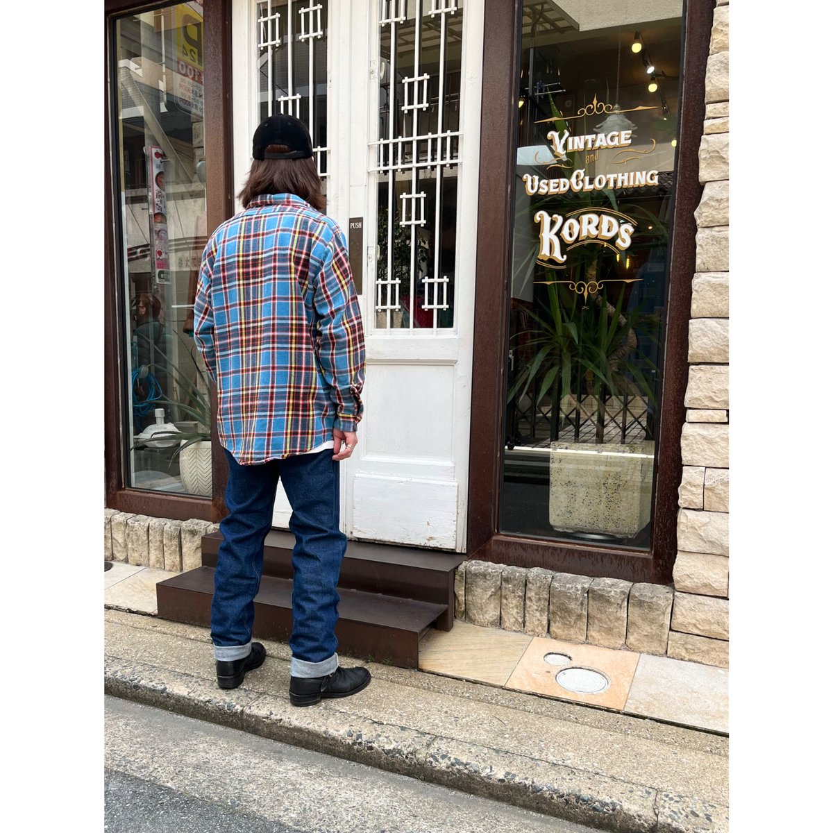 【好配色!!】70s Mr. Leggs ヘビーネルシャツ L USA製 黒緑 70s Mr.Leggs ネルシャツ USA製 コットンシャツ ワークシャツ