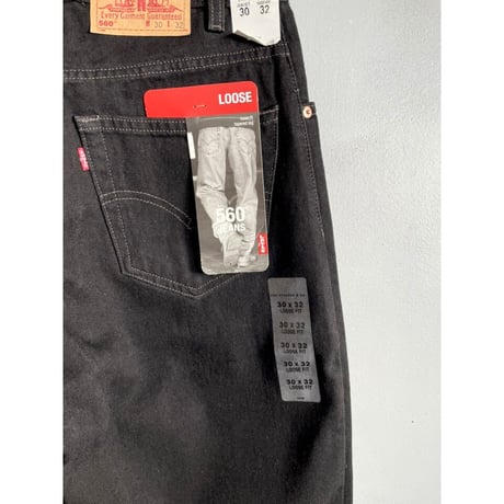 01s "DEAD STOCK" Levi’s 560-0260 BLACK DENIM Size W30L32