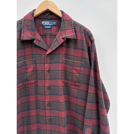 90s Ralph Lauren "VINTAGE CAMP" OPEN COLLAR SHIRT Size L