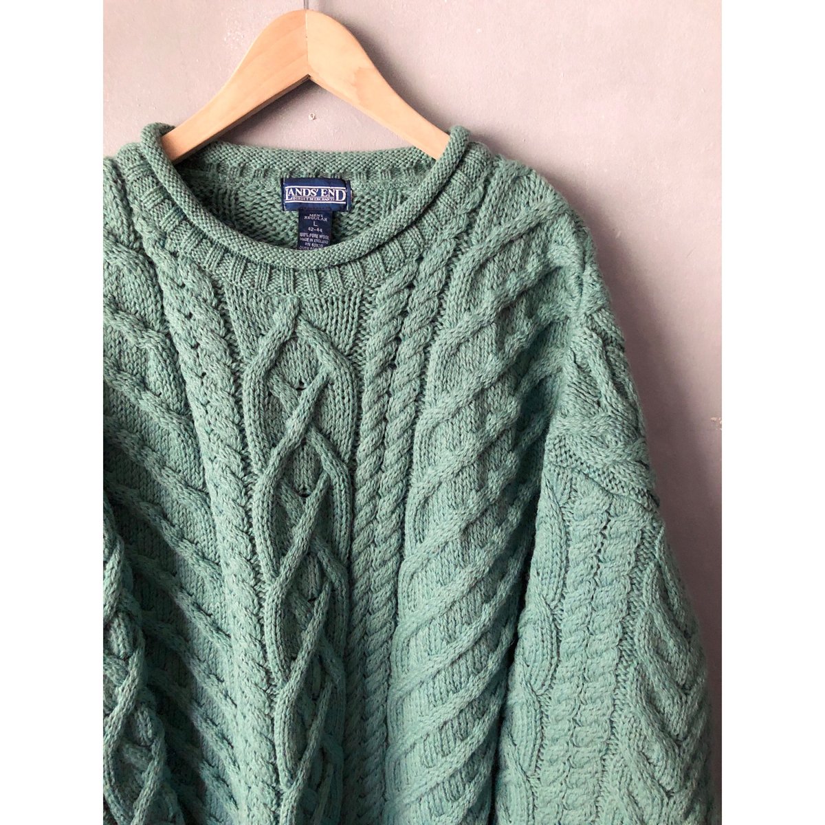 90s LANDS' END FISHERMAN KNIT MADE IN ENGLAND 🇬 90s LANDS' END FISHERMAN KNIT MADE IN ENGLAND 🇬