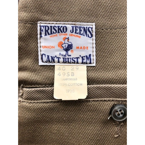 can't bust'em フリスコジーンズ　60s 60's CAN'T BUST'EM フリスコジーンズ “BLACK” - used&vintage