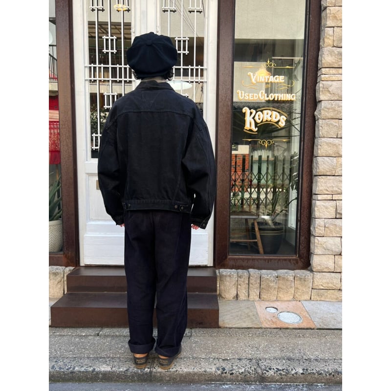 【90's】Levi's 70598 ブラック USA製 サイズL 90's Levi's 70598 4ポケ ブラック デニムジャケット デカパッチ