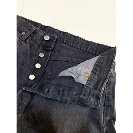 90s Levi’s 501-0185 BLACK DENIM PANTS MADE IN USA 🇺🇸 Size W32L34→W32L33