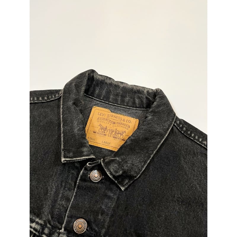 819TK オリジナル 90s Levi's 57598 BLACK DENIM JACKET MADE IN USA