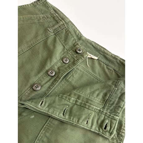 60s US ARMY OG-107 COTTON SATEEN BAKER PANTS Size W32L31→W31.5L29