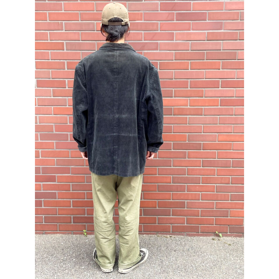 80s DOUBLE BREASTED CORDUROY WORK JACKET MADE I