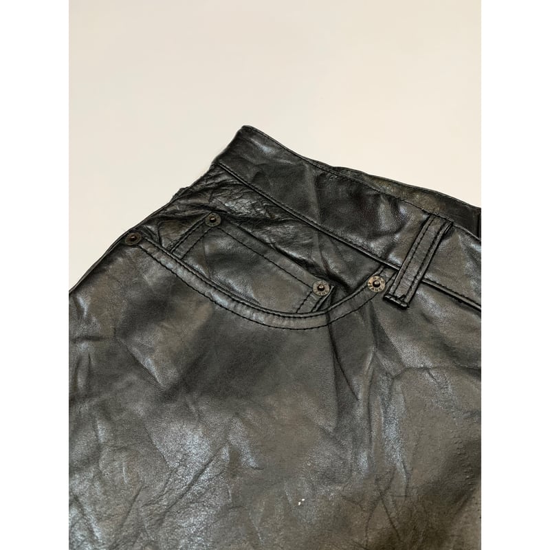 00s GAP LEATHER PANTS Size W35L32→W34L31 | KORDS