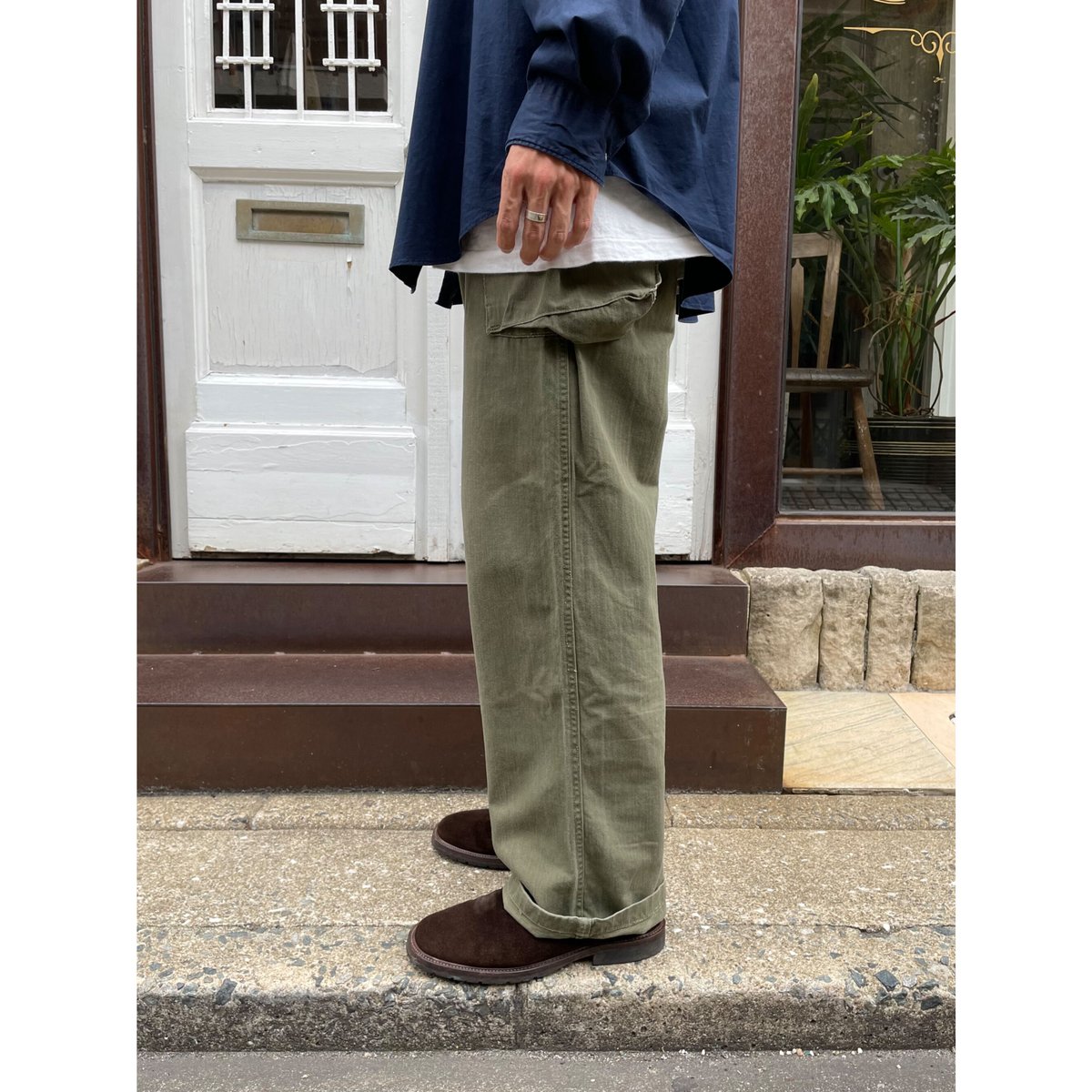 40s US ARMY M-43 HBT CARGO PANTS Size W32L33→W3 40s US ARMY M-43 HBT CARGO PANTS Size W32L33→W3