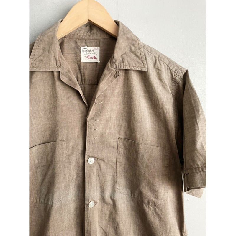 トップス 60s 70s Euro cotton open-collared shirt 60s 70s Euro cotton open-collared shirt - メルカリ