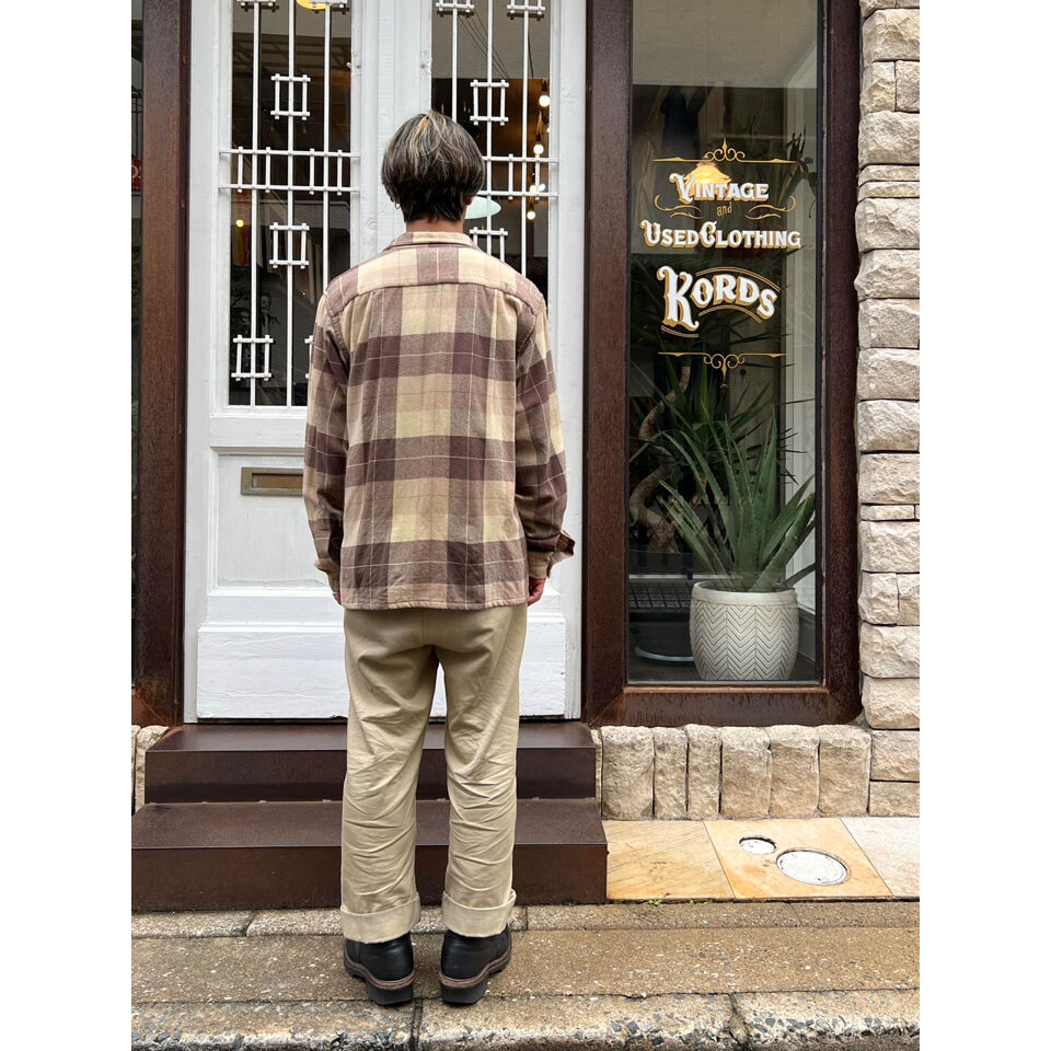 50〜60s Roos Bros CALIFORNIA OPENCOLLAR WOOL SHI 50〜60s Roos Bros CALIFORNIA OPENCOLLAR WOOL SHI