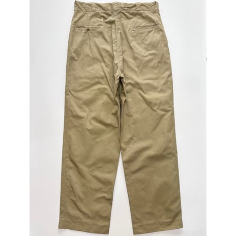 60s US ARMY KHAKI TROUSERS Size W34L31→W33.5L31