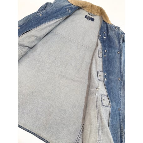 90s Ralph Lauren DENIM FIREMAN COAT Size M