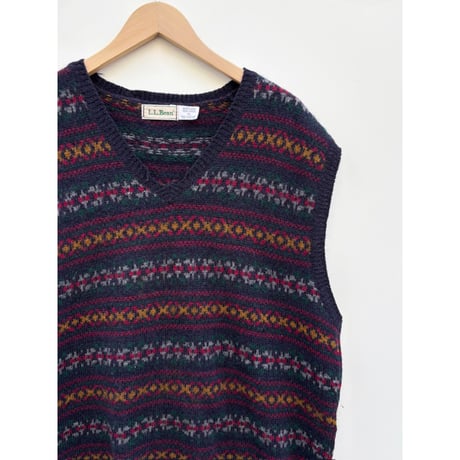 90s L.L.Bean WOOL KNIT VEST MADE IN SCOTLAND 🏴󠁧󠁢󠁳󠁣󠁴󠁿 Size XL