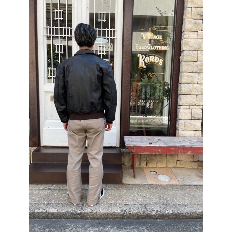 LLBean レザージャケット　USA 42　A-2 type VTG LL BEAN A-2 Flying Tigers Leather Flight Bomber Jacket