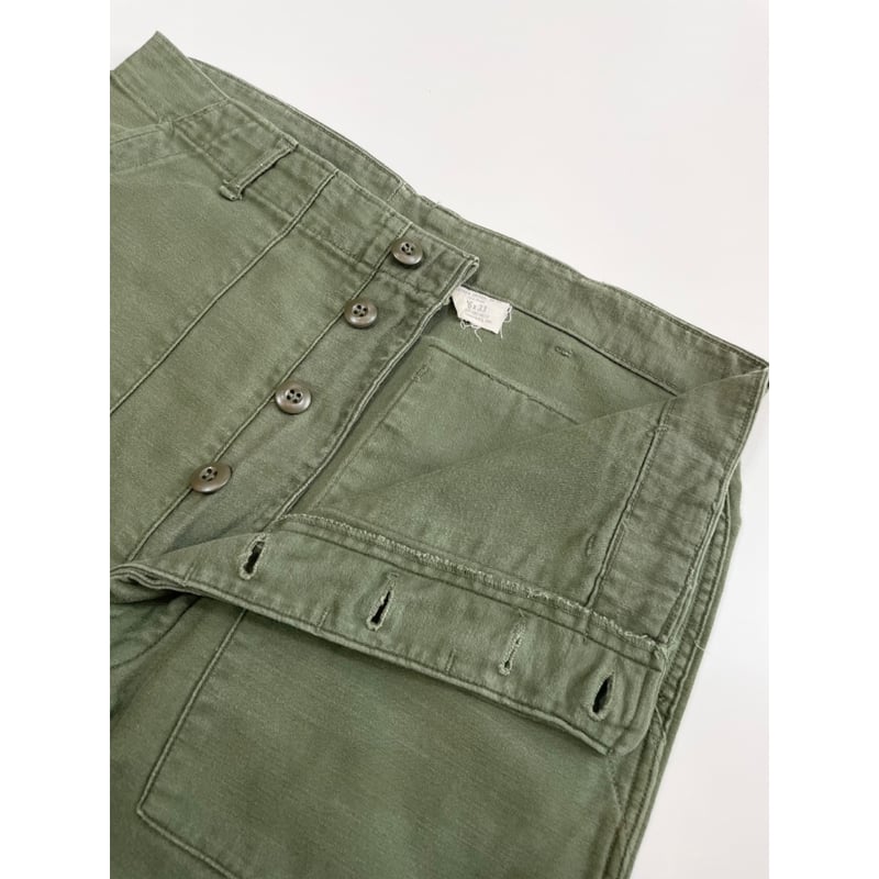 70s US ARMY OG-107 COTTON SATEEN BAKER PANTS Si 70s US ARMY OG-107 COTTON SATEEN BAKER PANTS Si