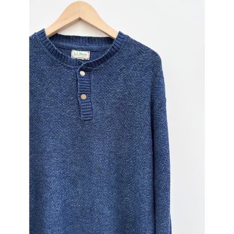 80s L.L.Bean "INDIGO" COTTON KNIT Size XL程