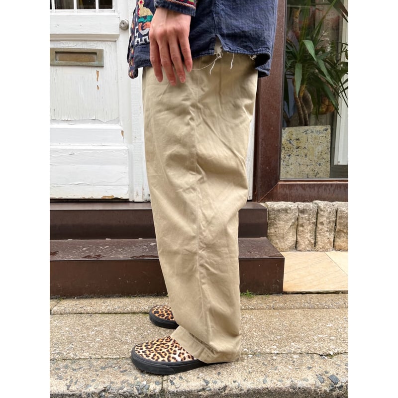 60s US ARMY KHAKI TROUSERS Size W33L29→W31L28 |