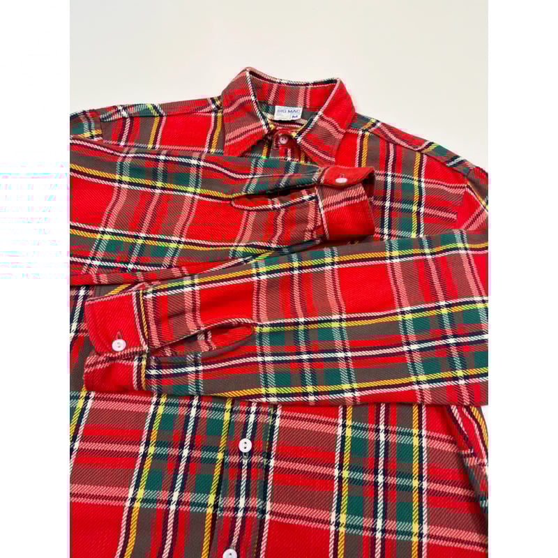 70s BIG MAC Printed Flannel shirt USA製