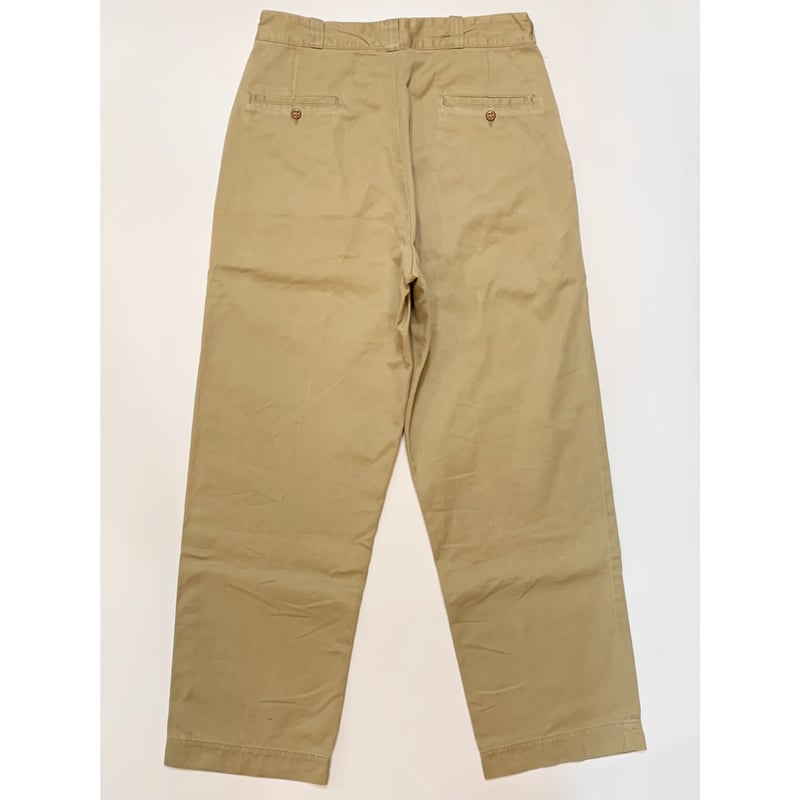 50s US ARMY KHAKI TROUSERS Size W34L31→W31L30 |