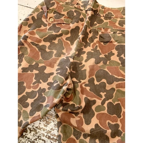 70s SEARS "DUCK HUNTER CAMO" HUNTING PANTS Size W32L28