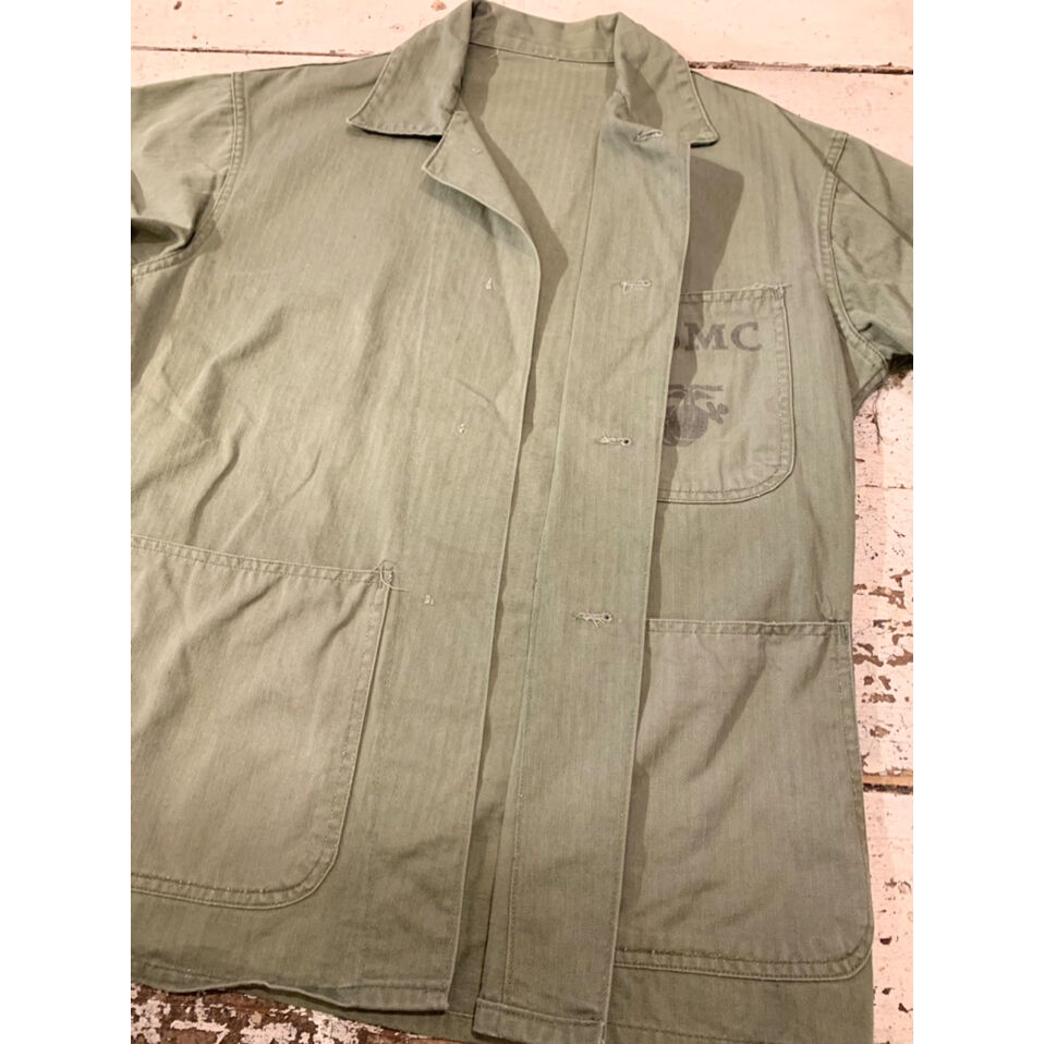 40s WW2 US MARINE CORPS P41 HBT JACKET Size 40程 40s WW2 US MARINE CORPS P41 HBT JACKET Size 40程