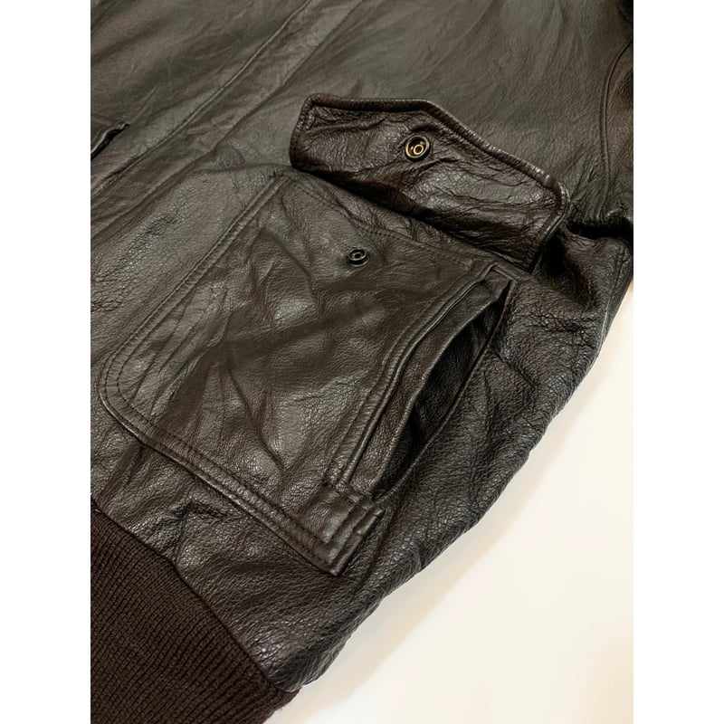 80s L.L.Bean A-2 TYPE LEATHER JACKET MADE IN US