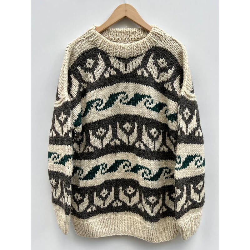 90s Ecuadorian Hand Knit Sweaterサウスポール - ニット/セーター