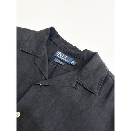 90s Ralph Lauren "CALDWELL" S/S OPEN COLLAR SHIRT Size L