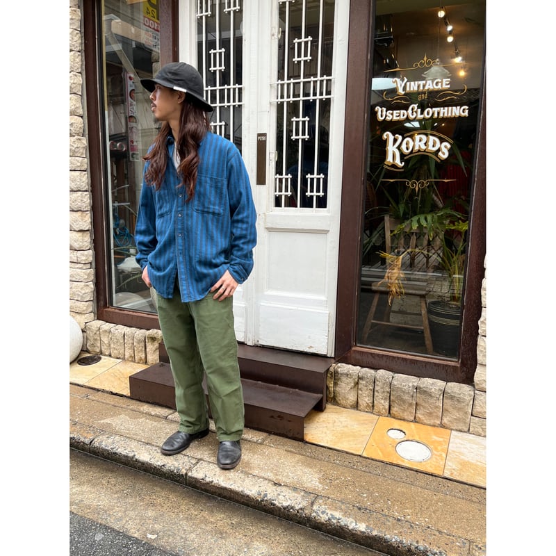 60s US ARMY OG-107 COTTON SATEEN BAKER PANTS Si