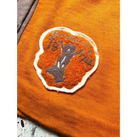 70s Broadway KNITTING MILLS INC LETTERED CARDIGAN