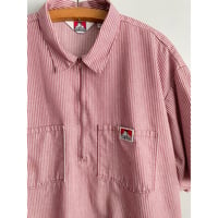 90s BEN DAVIS PULLOVER S/S WORK SHIRT MADE IN USA 🇺🇸 Size XL
