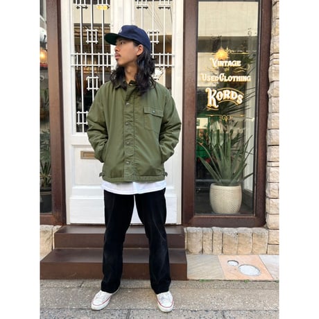 60〜70s US NAVY A-2DECK JACKET Size LARGE