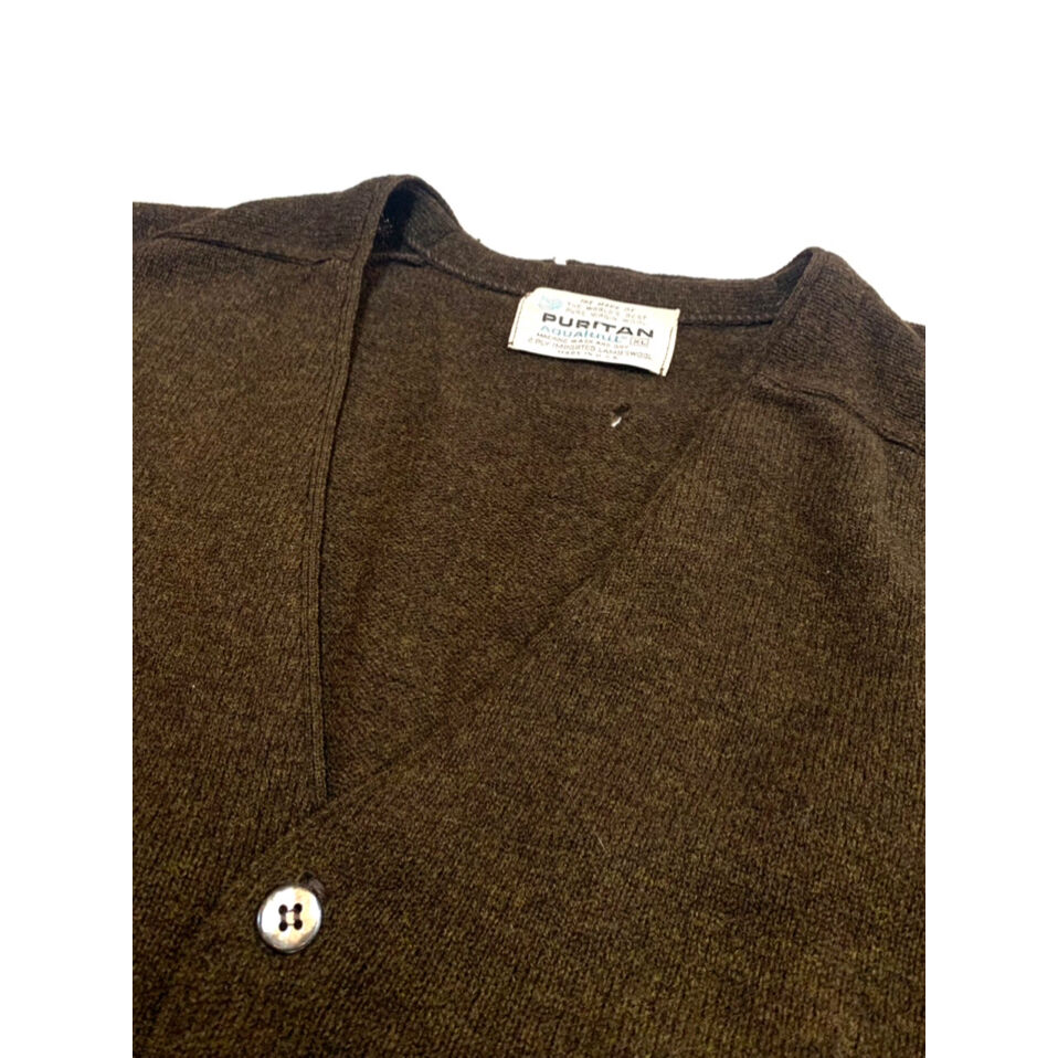 60s PURITAN LAMBS WOOL CARDIGAN MADE IN USA 🇺🇸