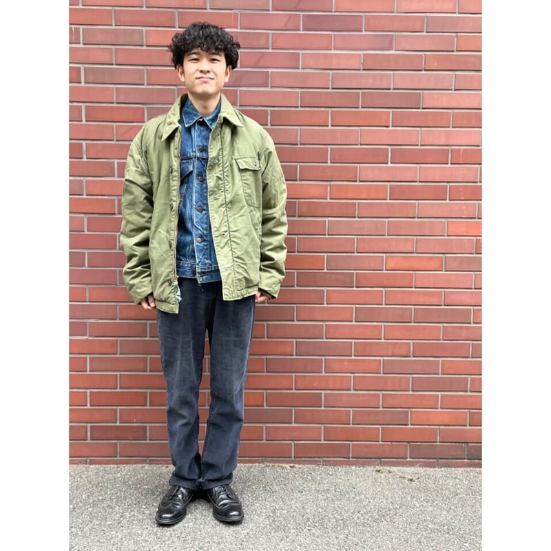 70s US NAVY A-2DECK JACKET Size LARGE (42-44) |